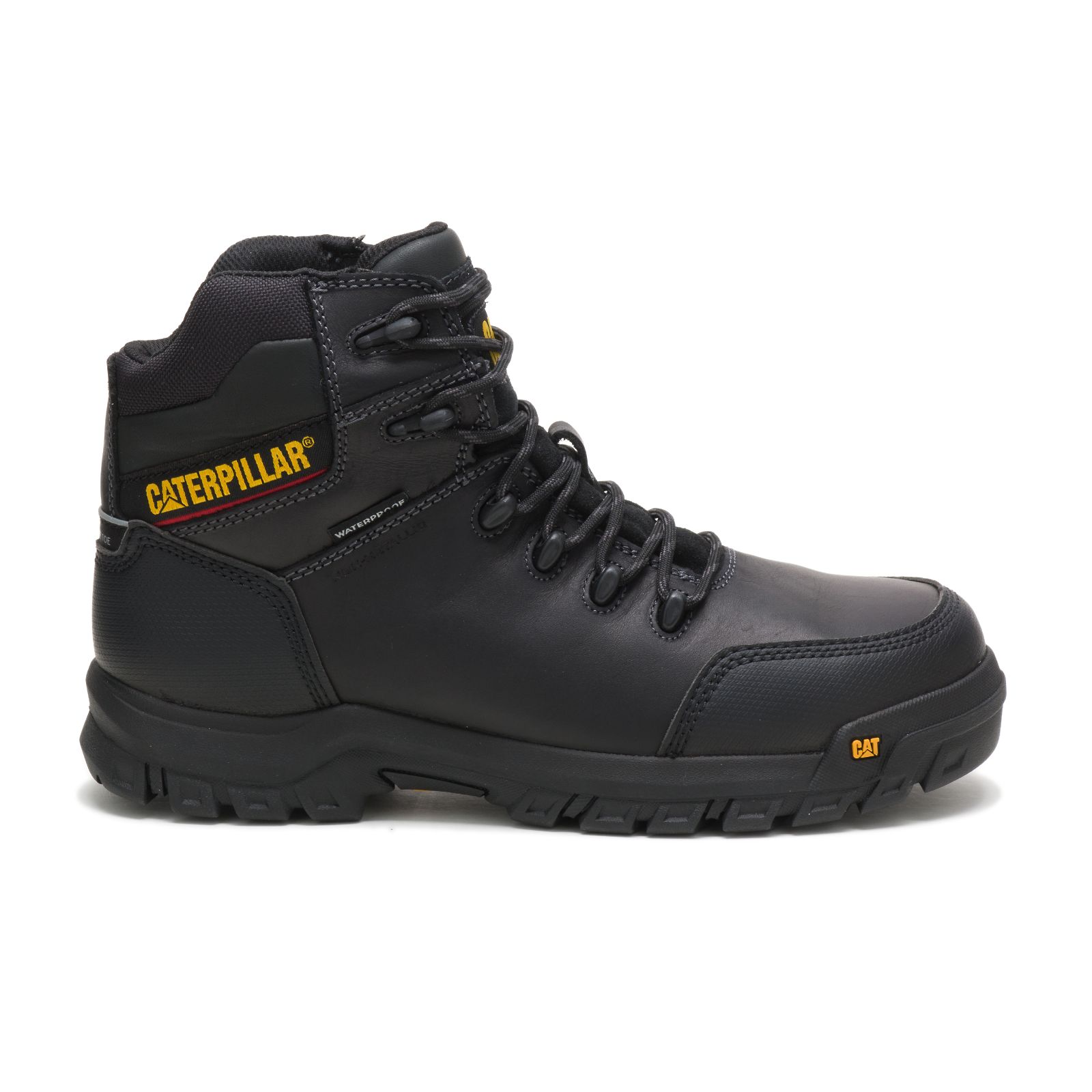 Caterpillar Work Boots UAE Online - Caterpillar Resorption Waterproof Composite Toe Mens - Black WJZBIX781
